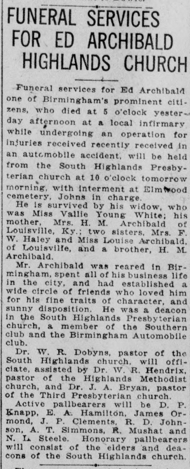 Ed Archibald obituary